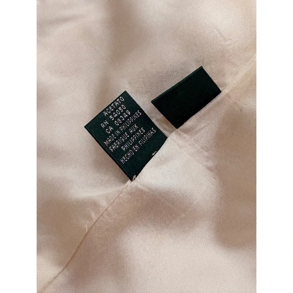 Lauren Ralph Lauren Womens 100% Wool Blazer Cream 3 Button Crest‎ Jacket Size 4
